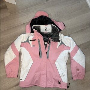 Spyder Dermizax-EV Ski Jacket X-Static Insulated Pink White Womens M